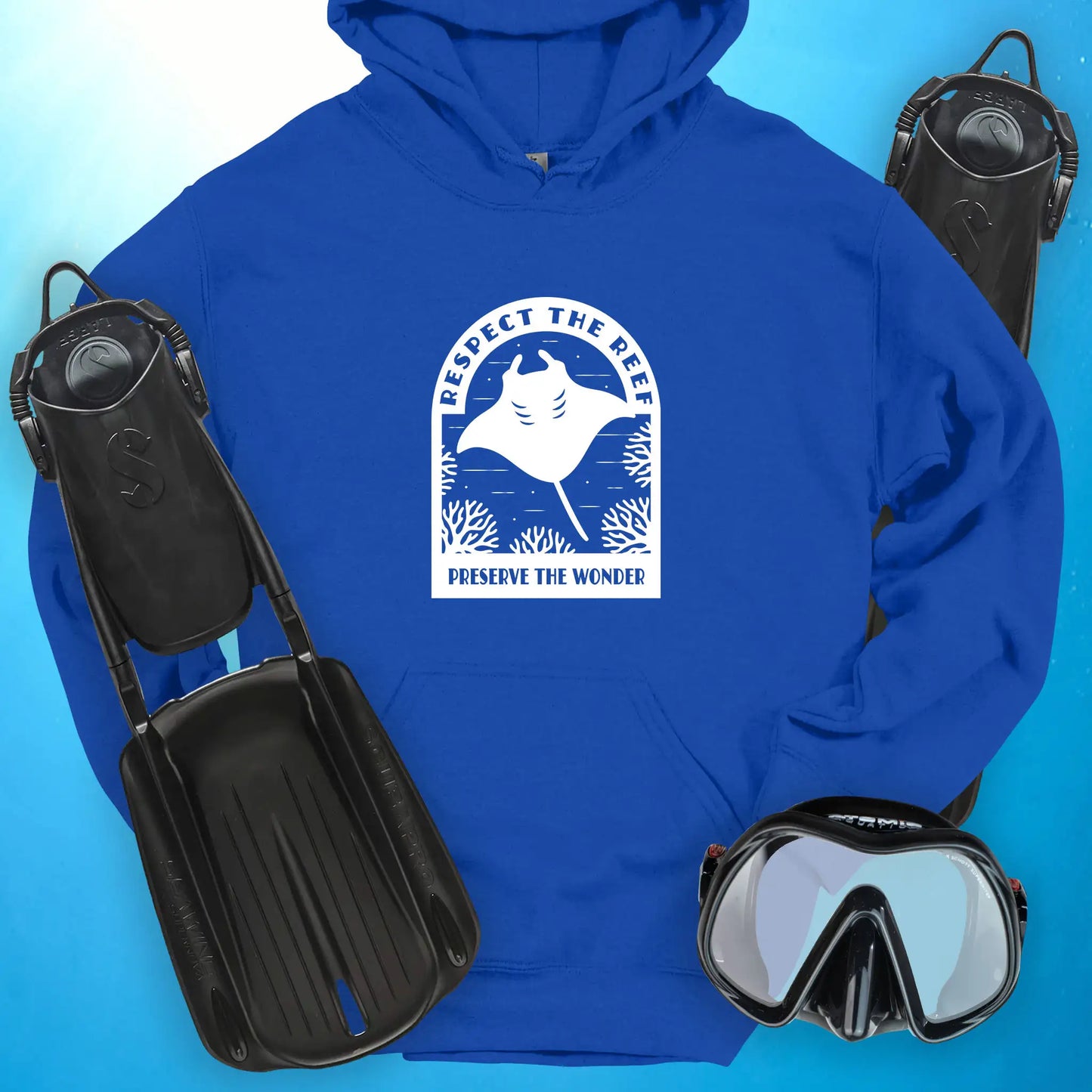 Respect The Reef - Manta Ray Hoodie