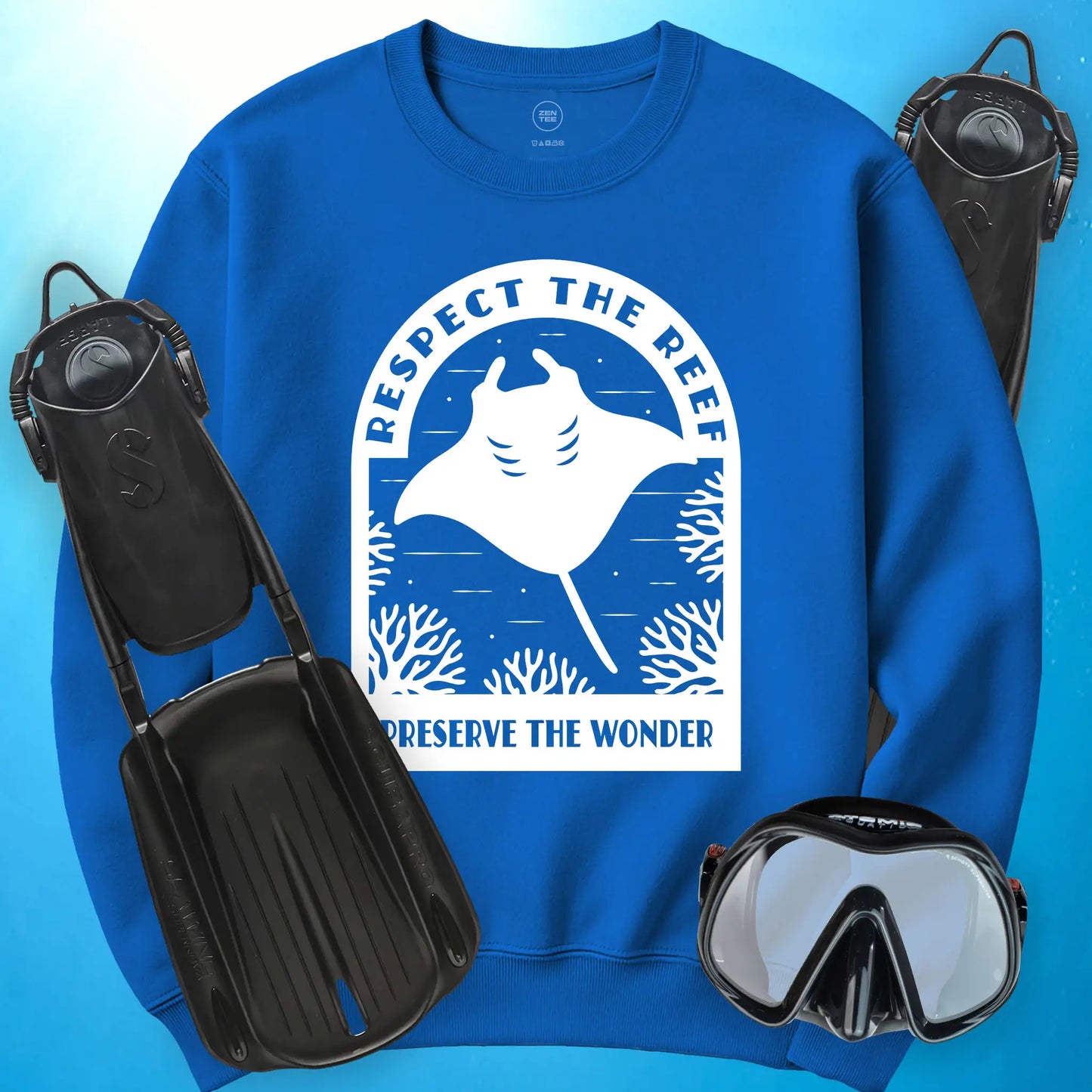Respect The Reef - Manta Ray Sweatshirt