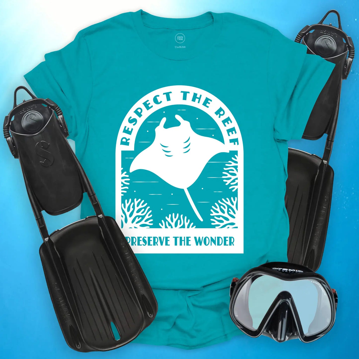 Respect The Reef - Manta Ray T-Shirt