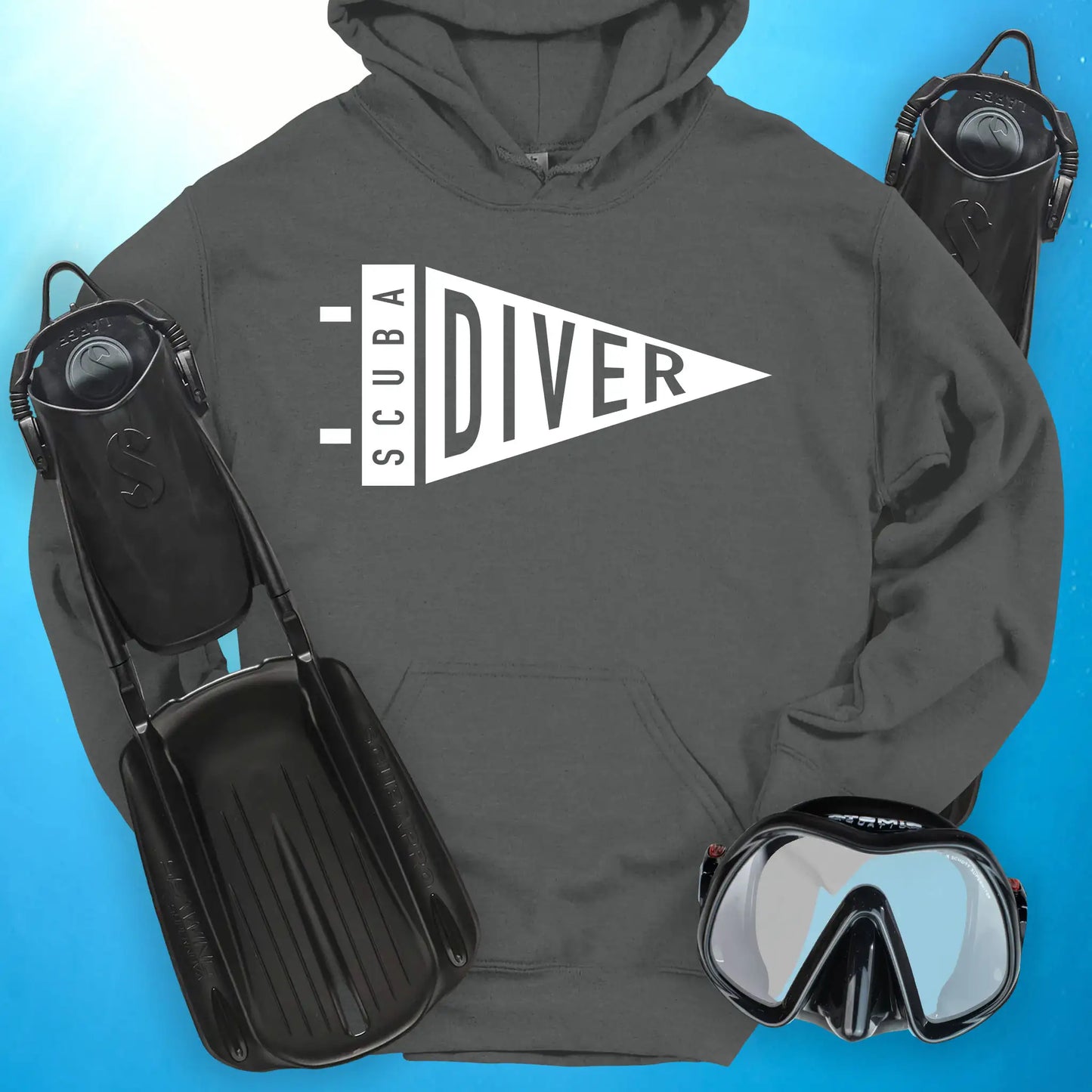 Scuba Diver Pennant Hoodie