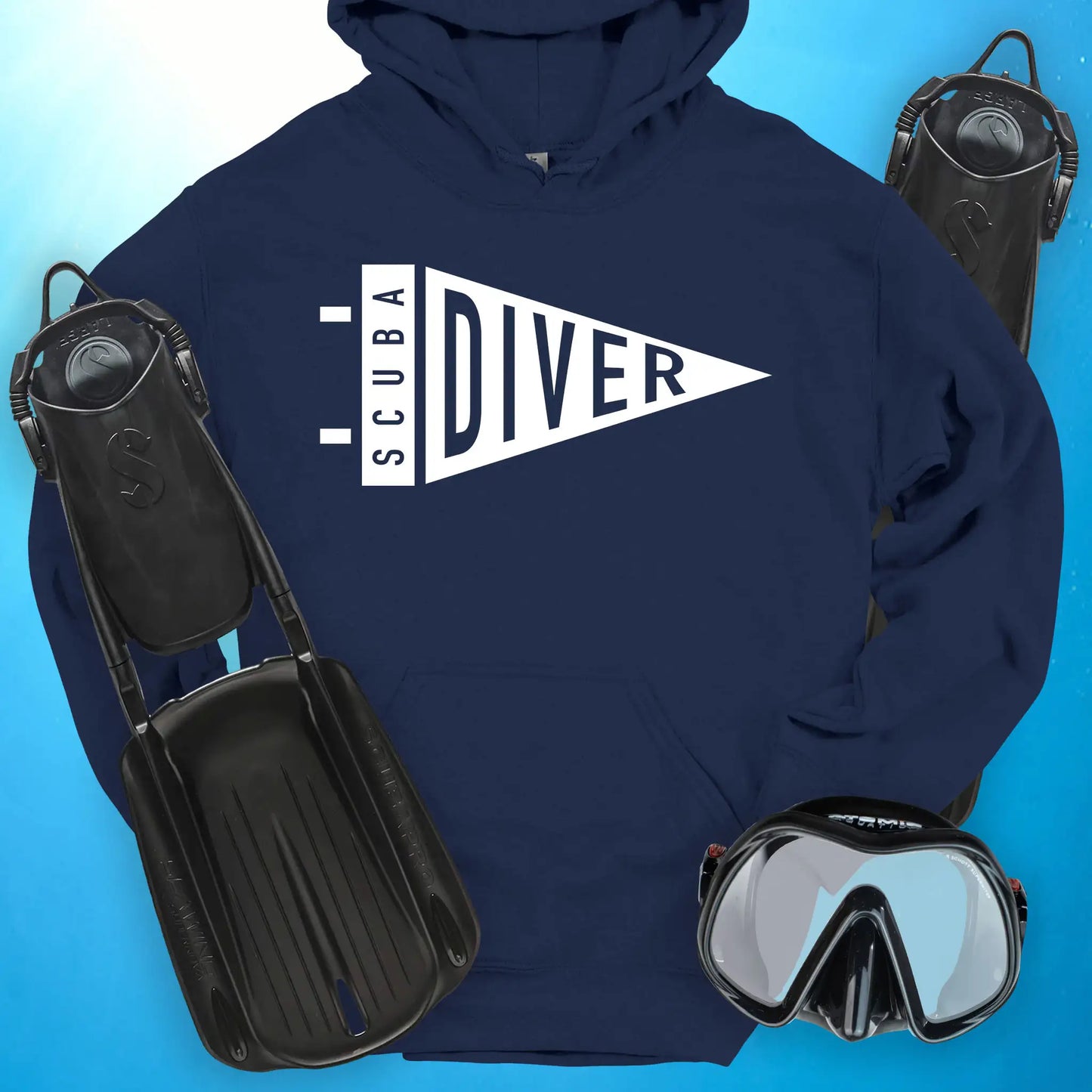 Scuba Diver Pennant Hoodie