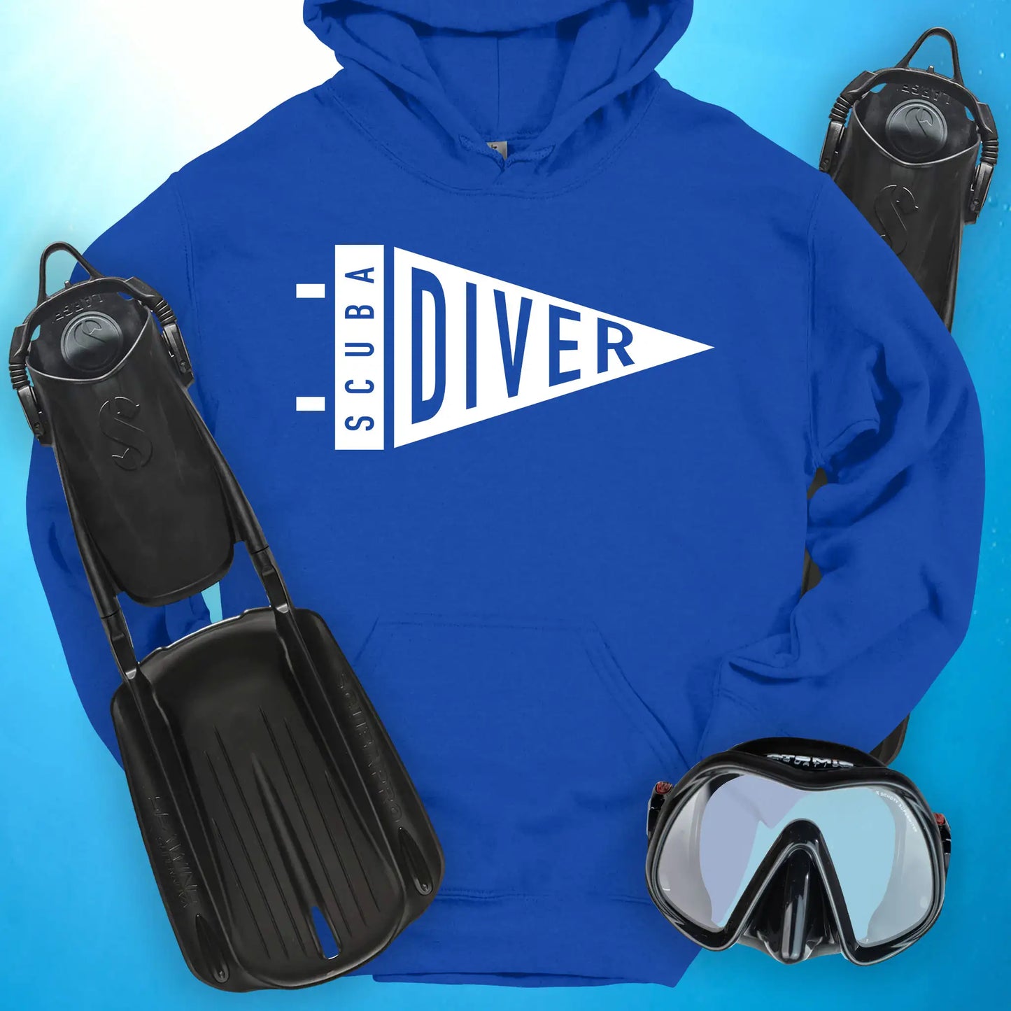 Scuba Diver Pennant Hoodie