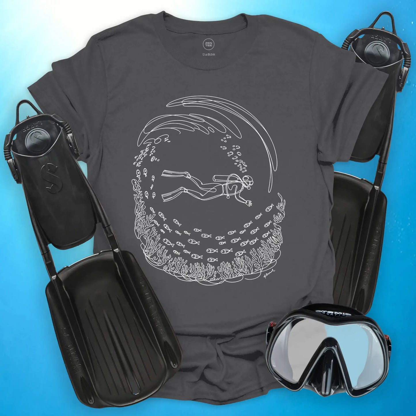 Scuba Scribble T-Shirt