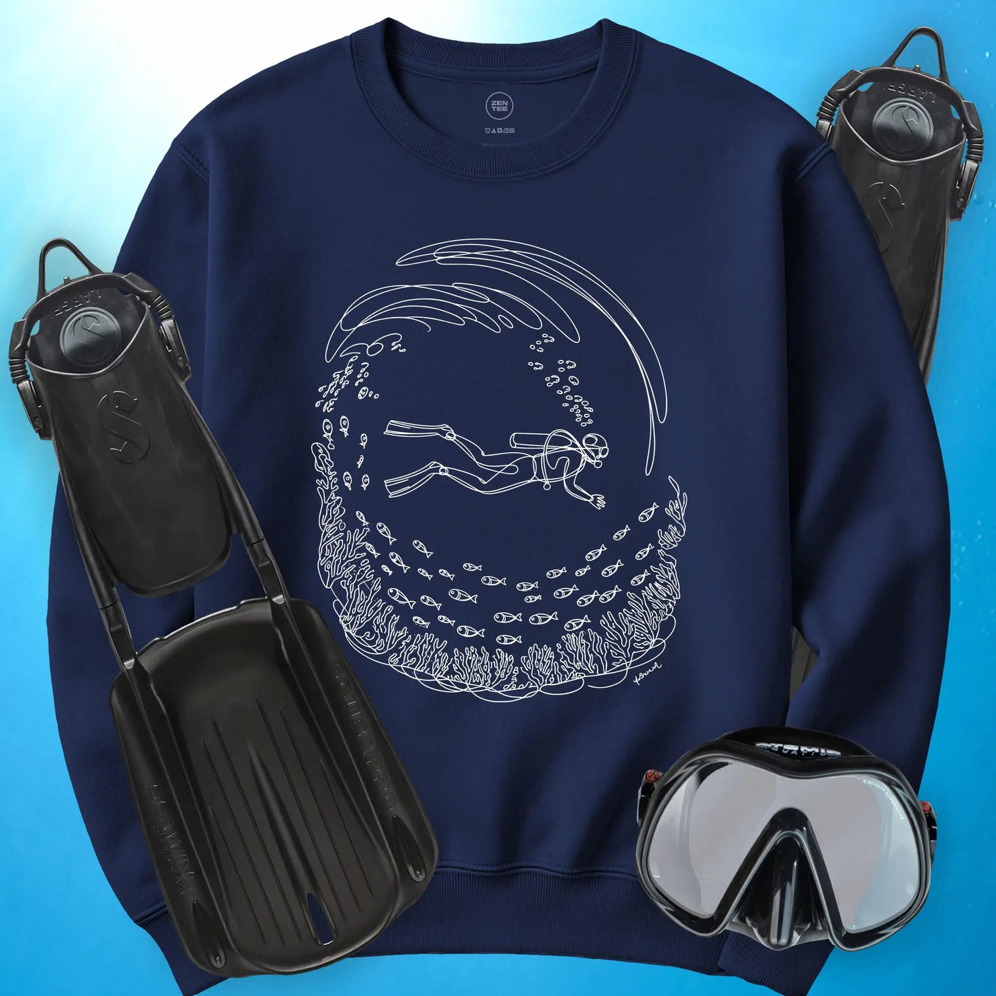 Scuba Scribble Sweatshirt
