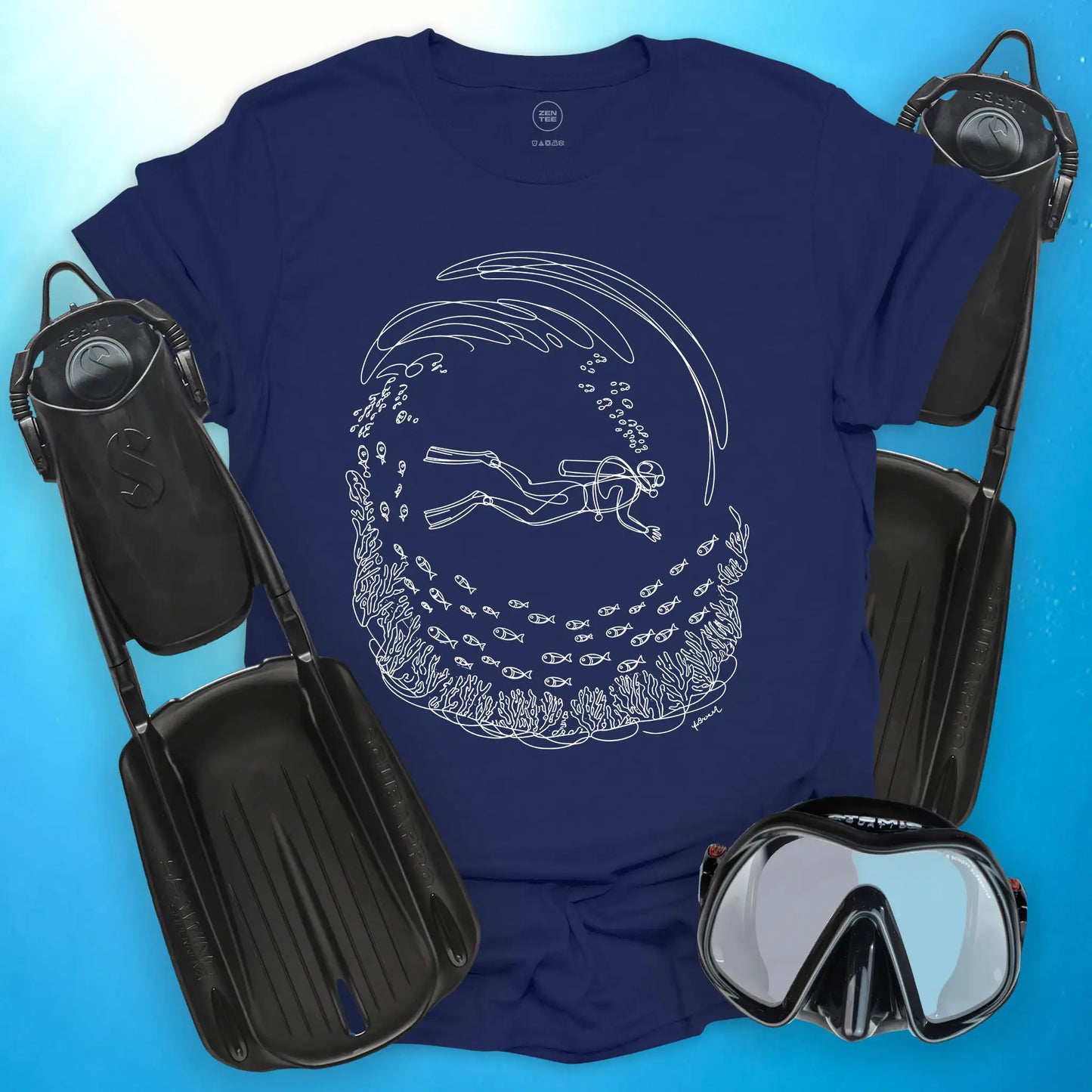 Scuba Scribble T-Shirt