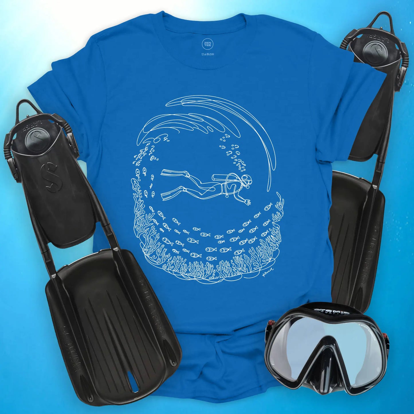 Scuba Scribble T-Shirt