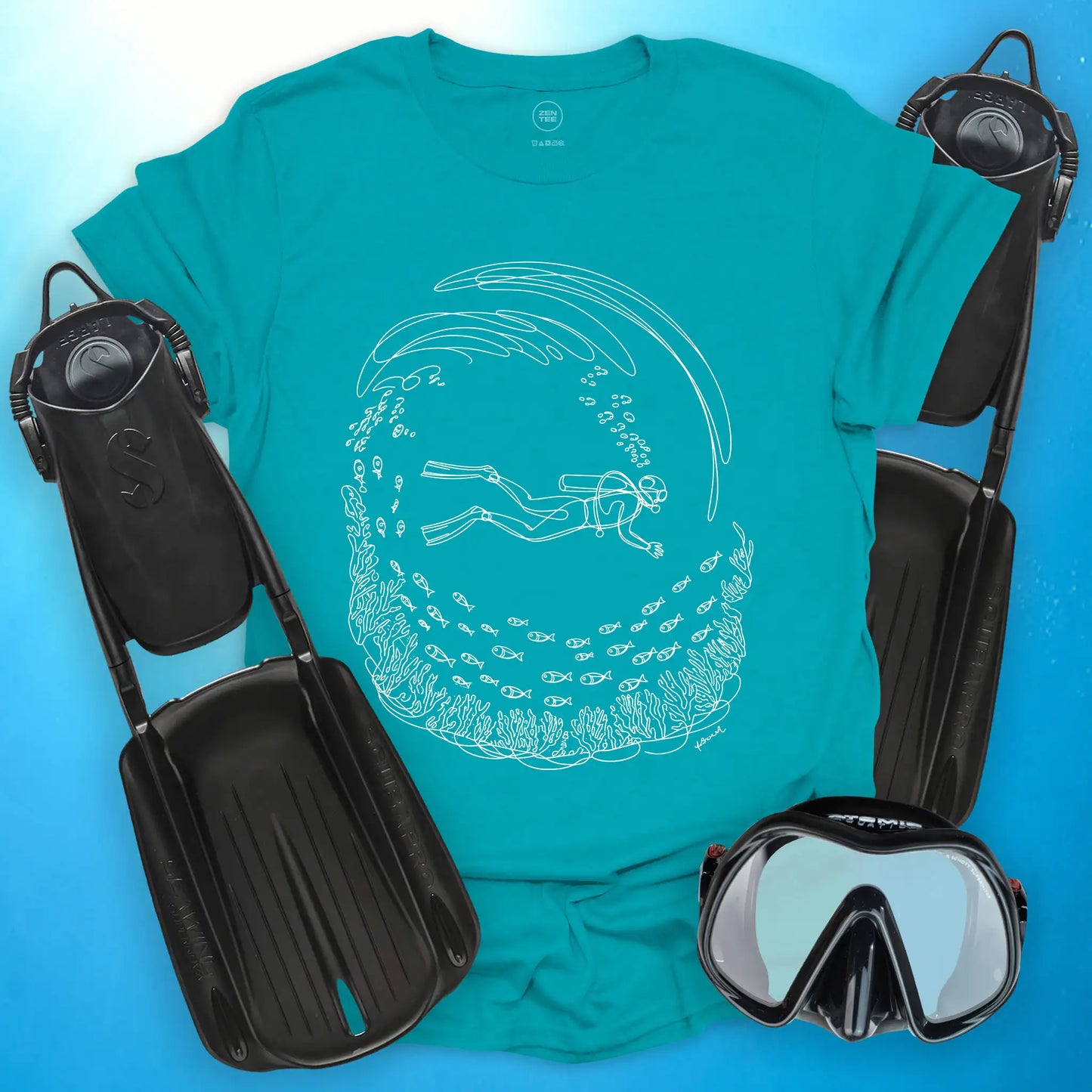 Scuba Scribble T-Shirt
