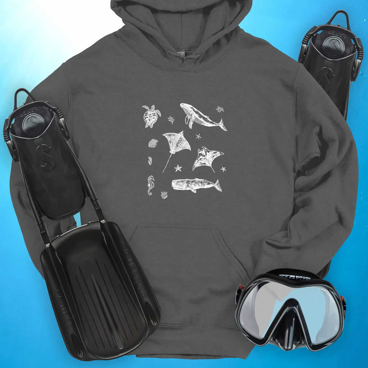 Sea Life Sketches Hoodie