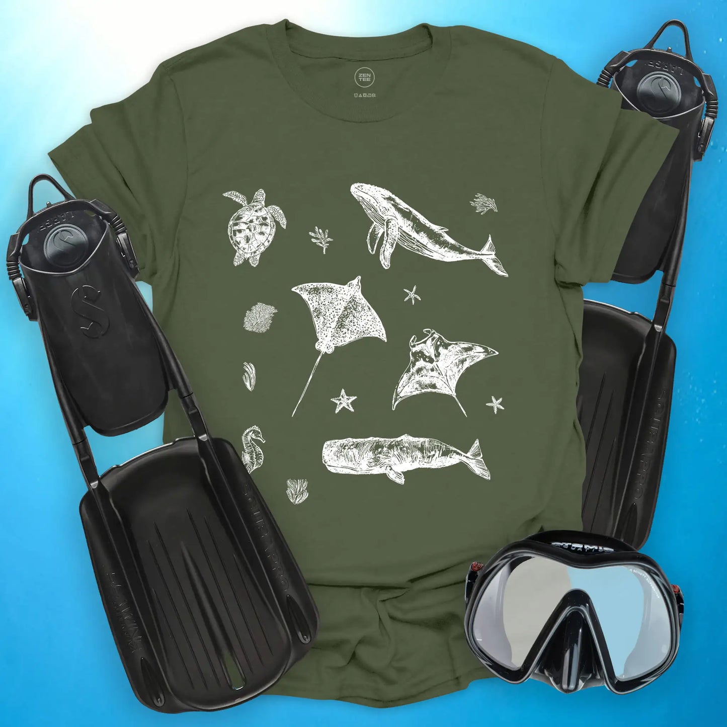 Sea Life Sketches T-Shirt