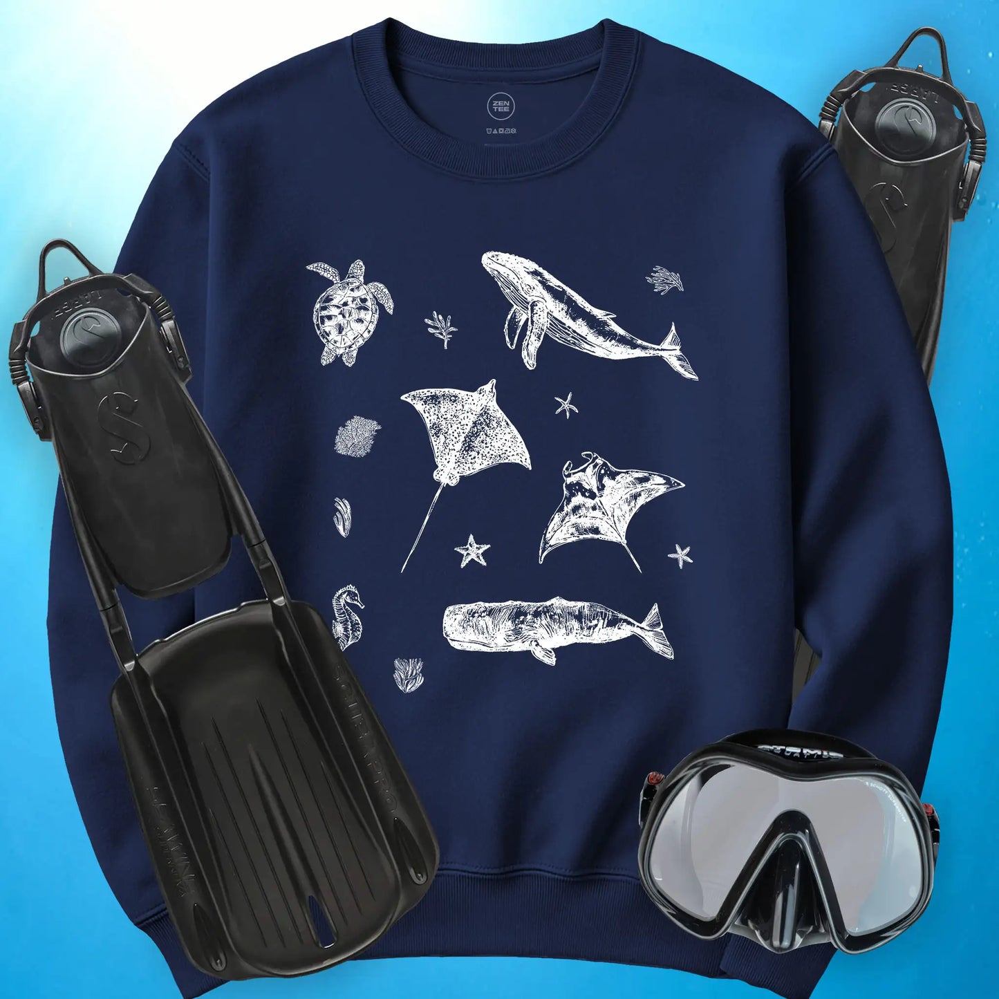 Sea Life Sketches Sweatshirt