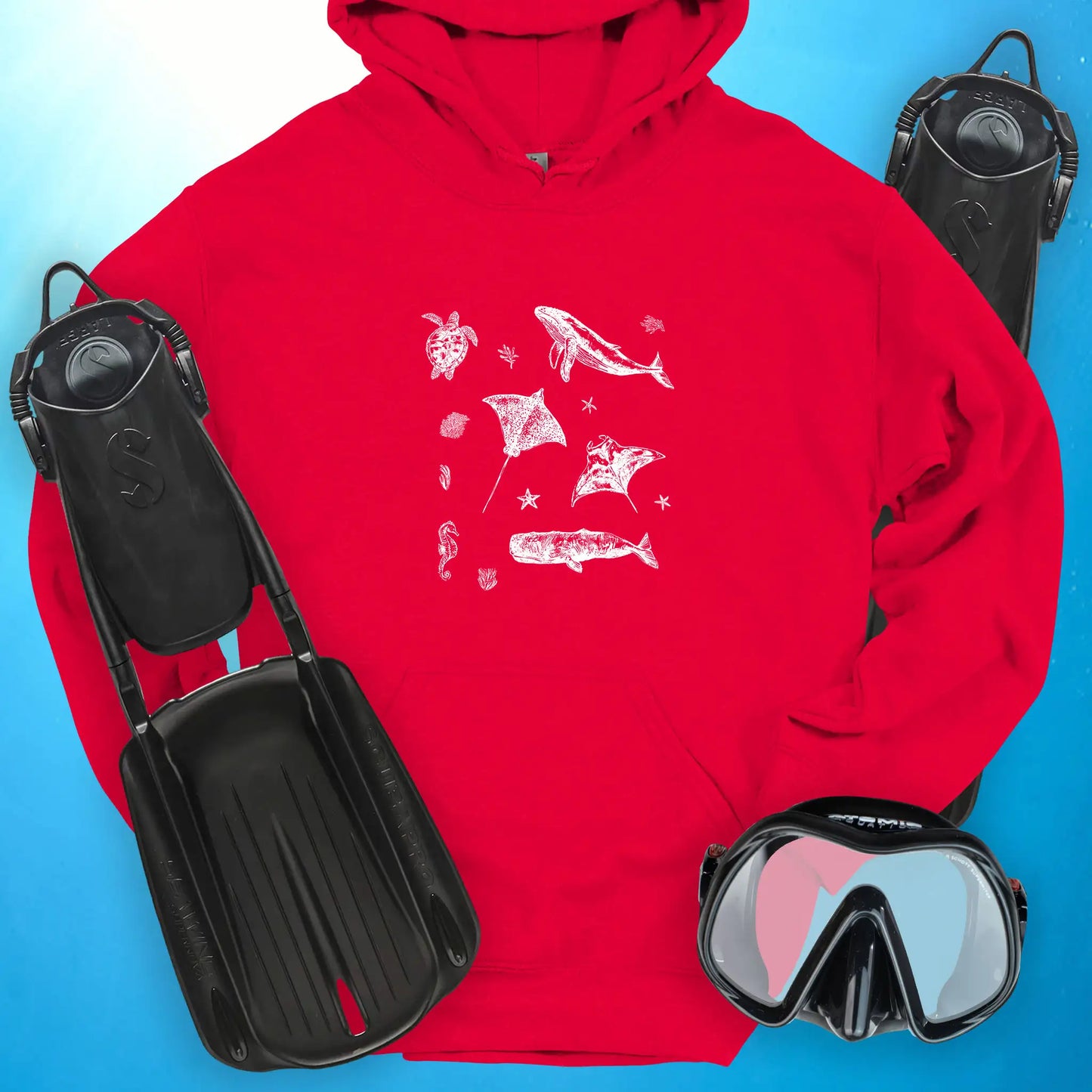 Sea Life Sketches Hoodie