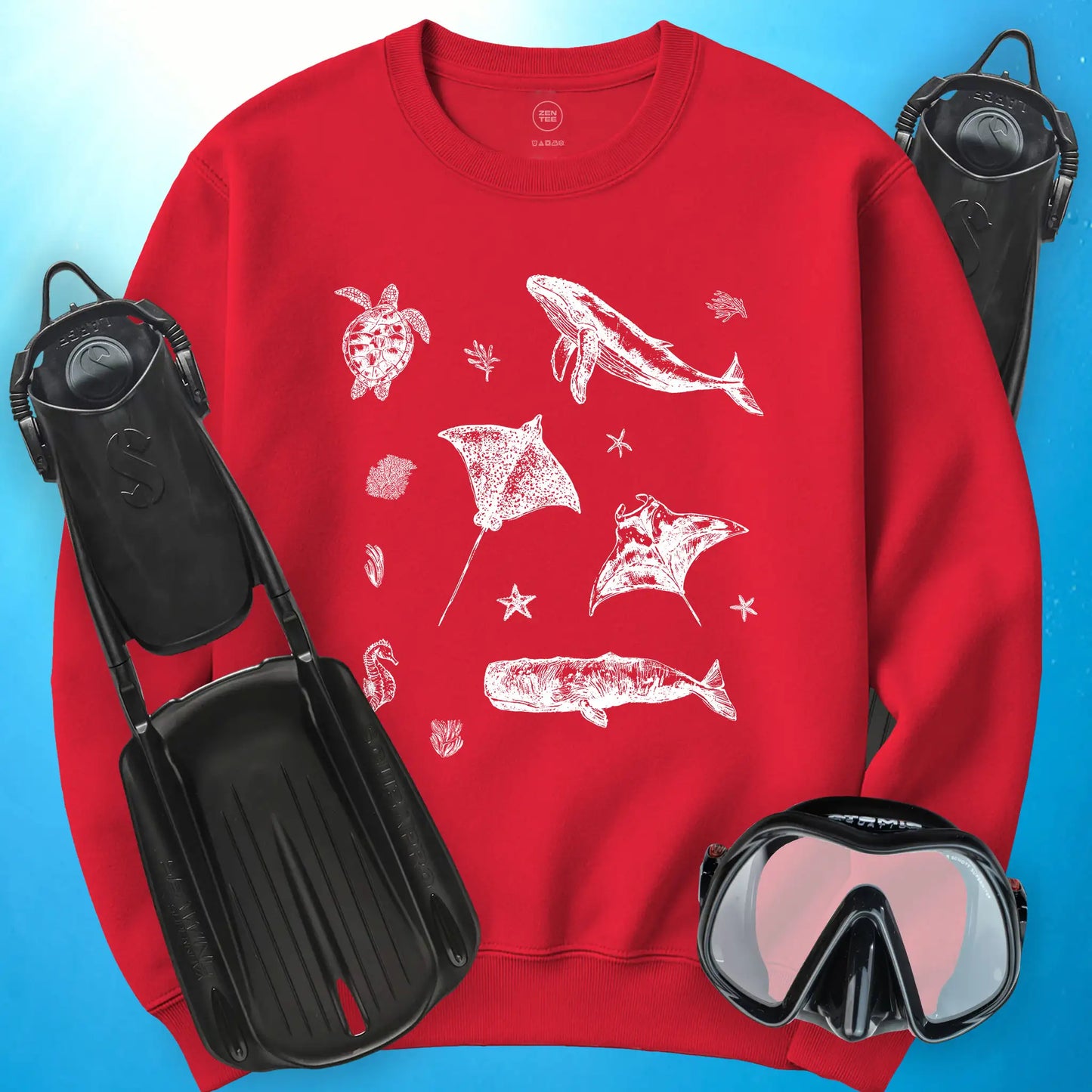 Sea Life Sketches Sweatshirt