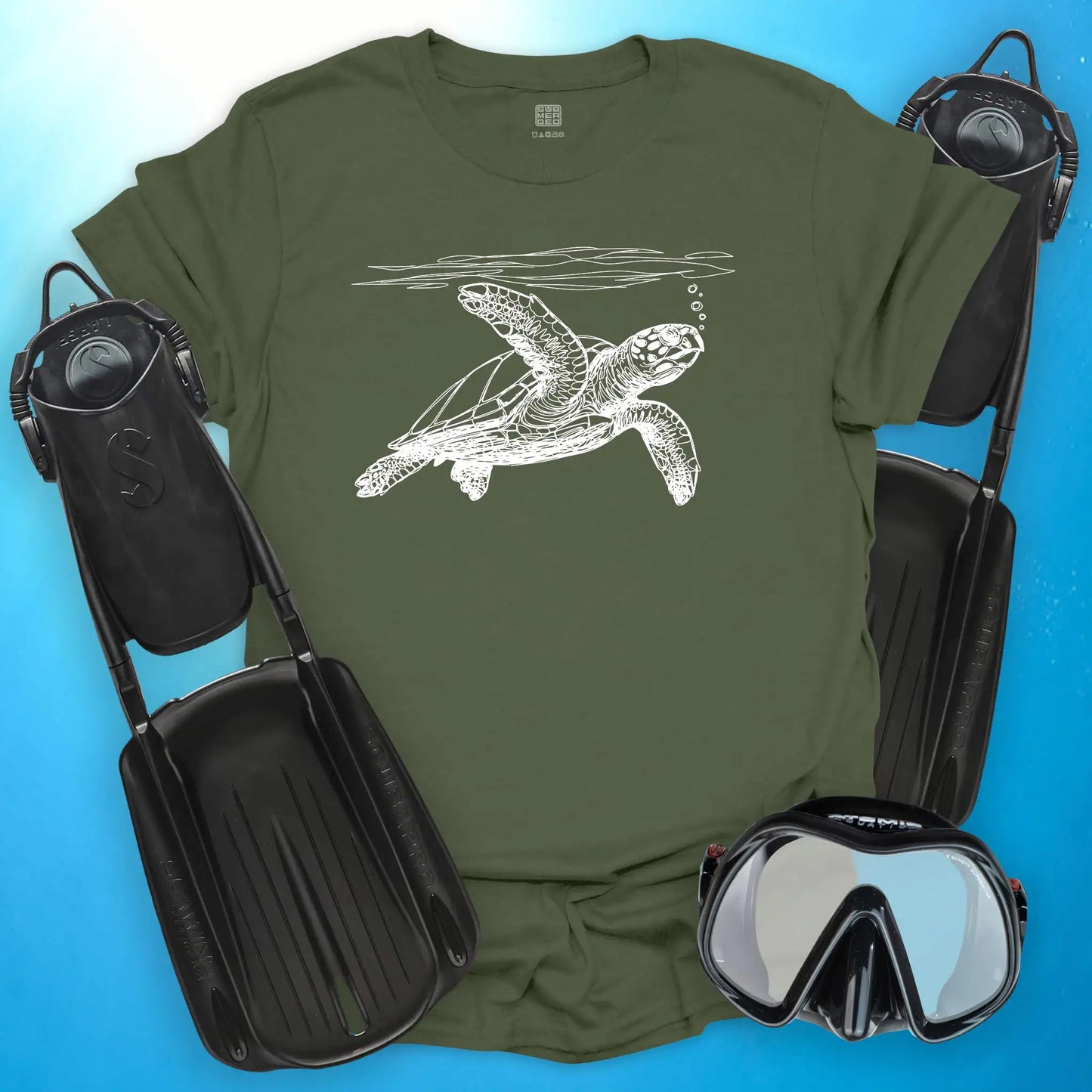 Turtle Line Drawing T-Shirt