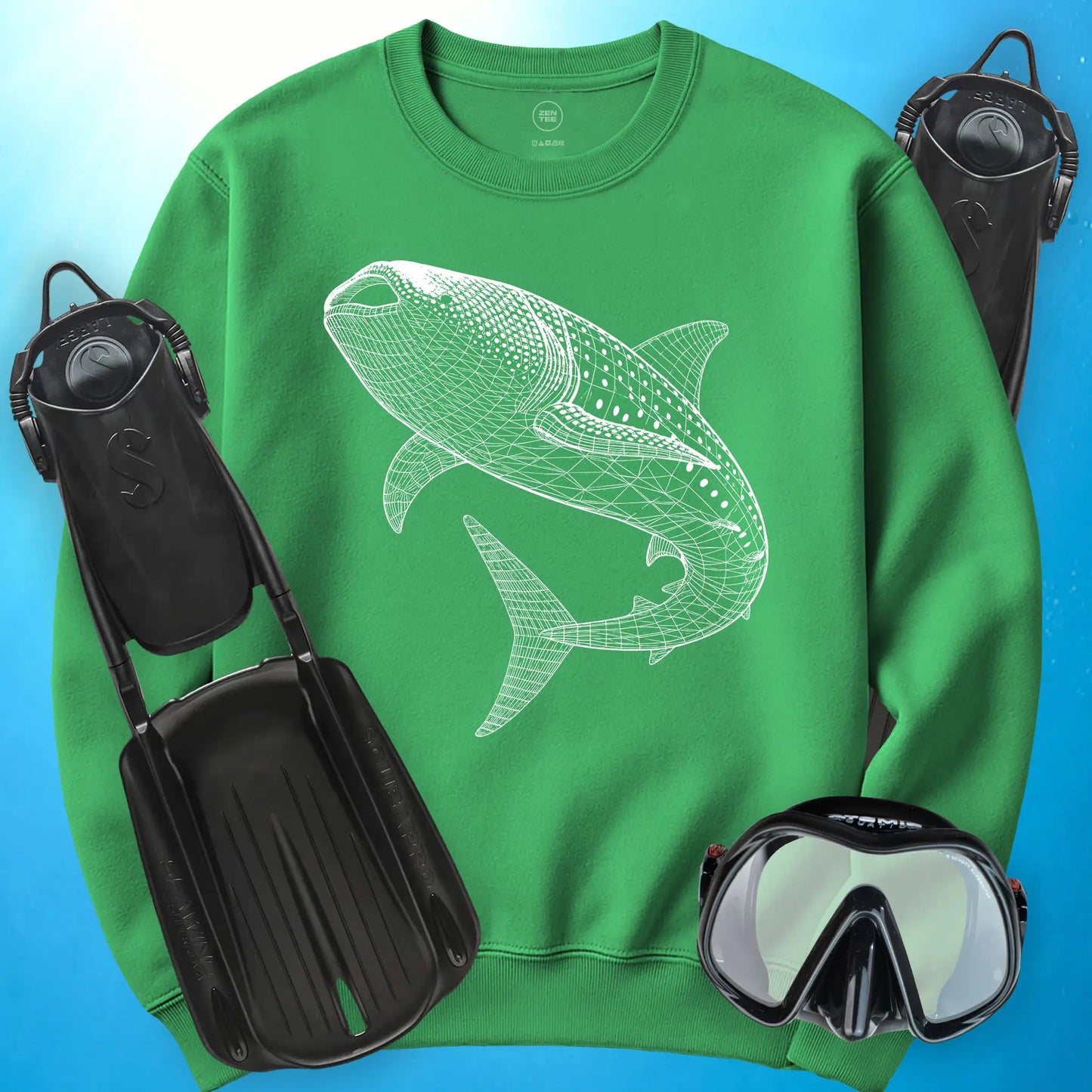 Whale Shark Wireframe Sweatshirt