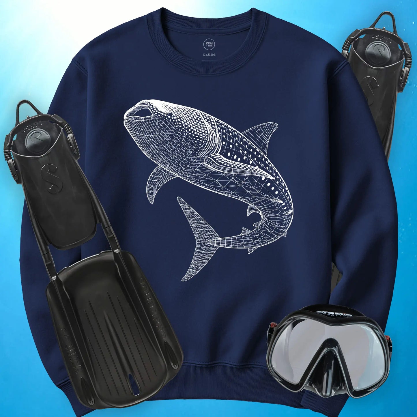 Whale Shark Wireframe Sweatshirt