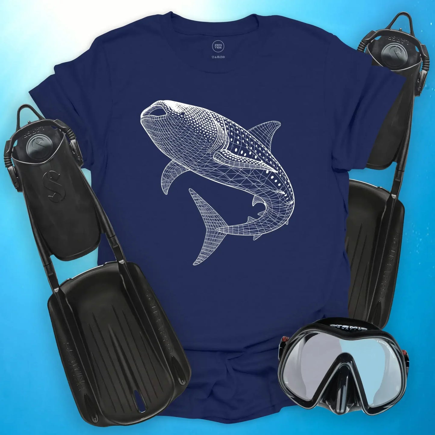 Whale Shark Wireframe T-Shirt