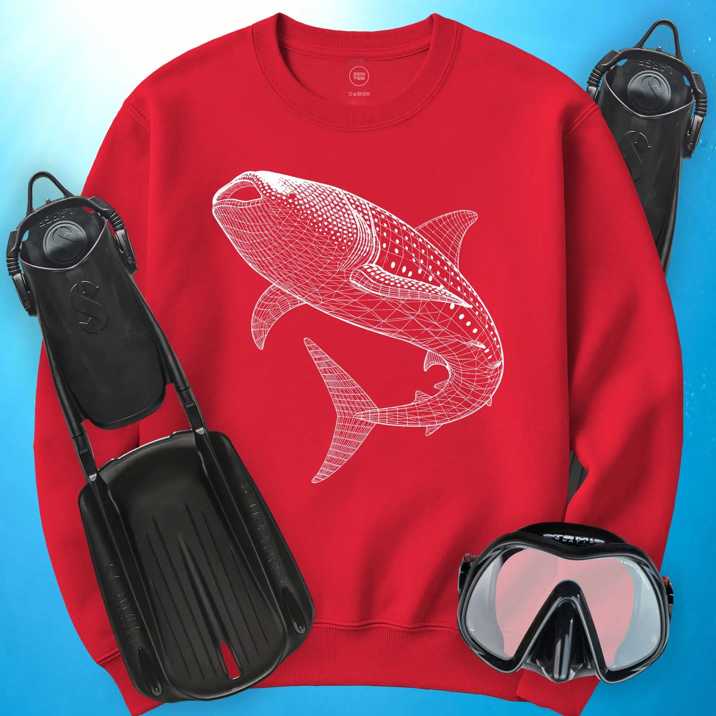 Whale Shark Wireframe Sweatshirt