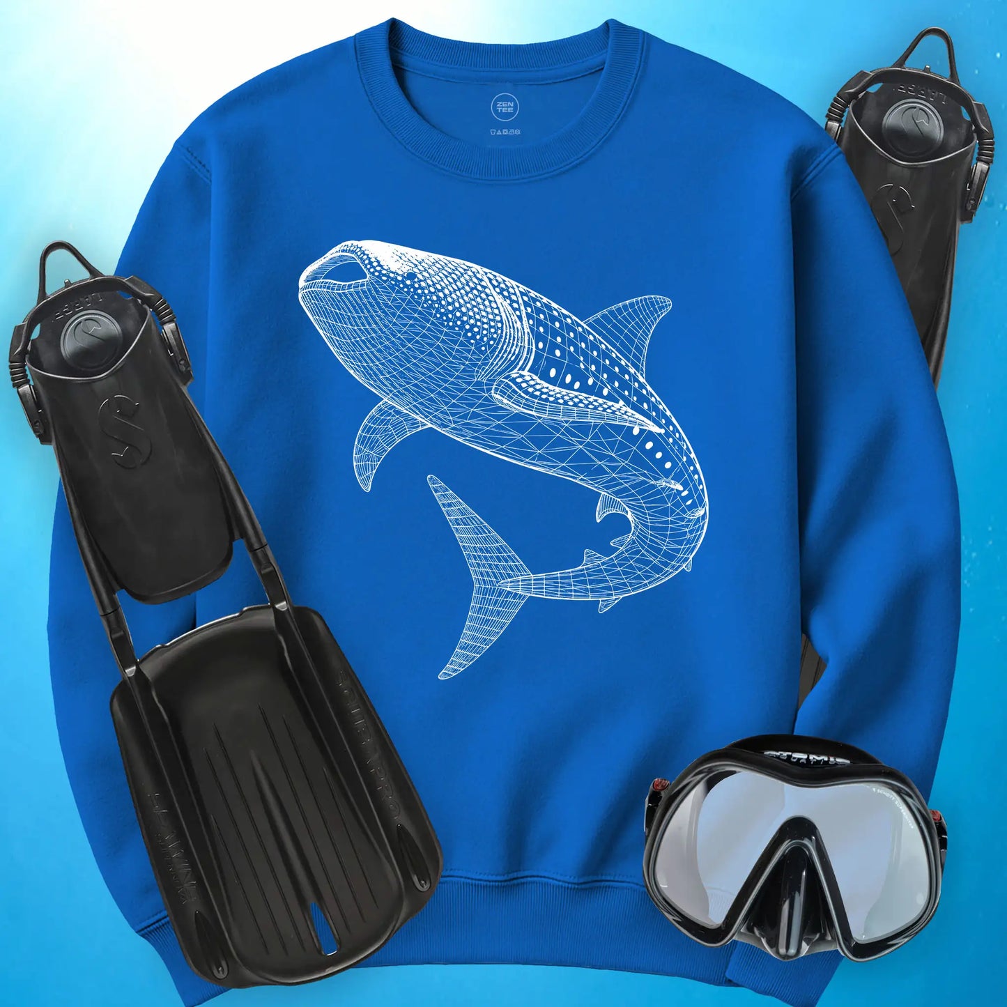 Whale Shark Wireframe Sweatshirt