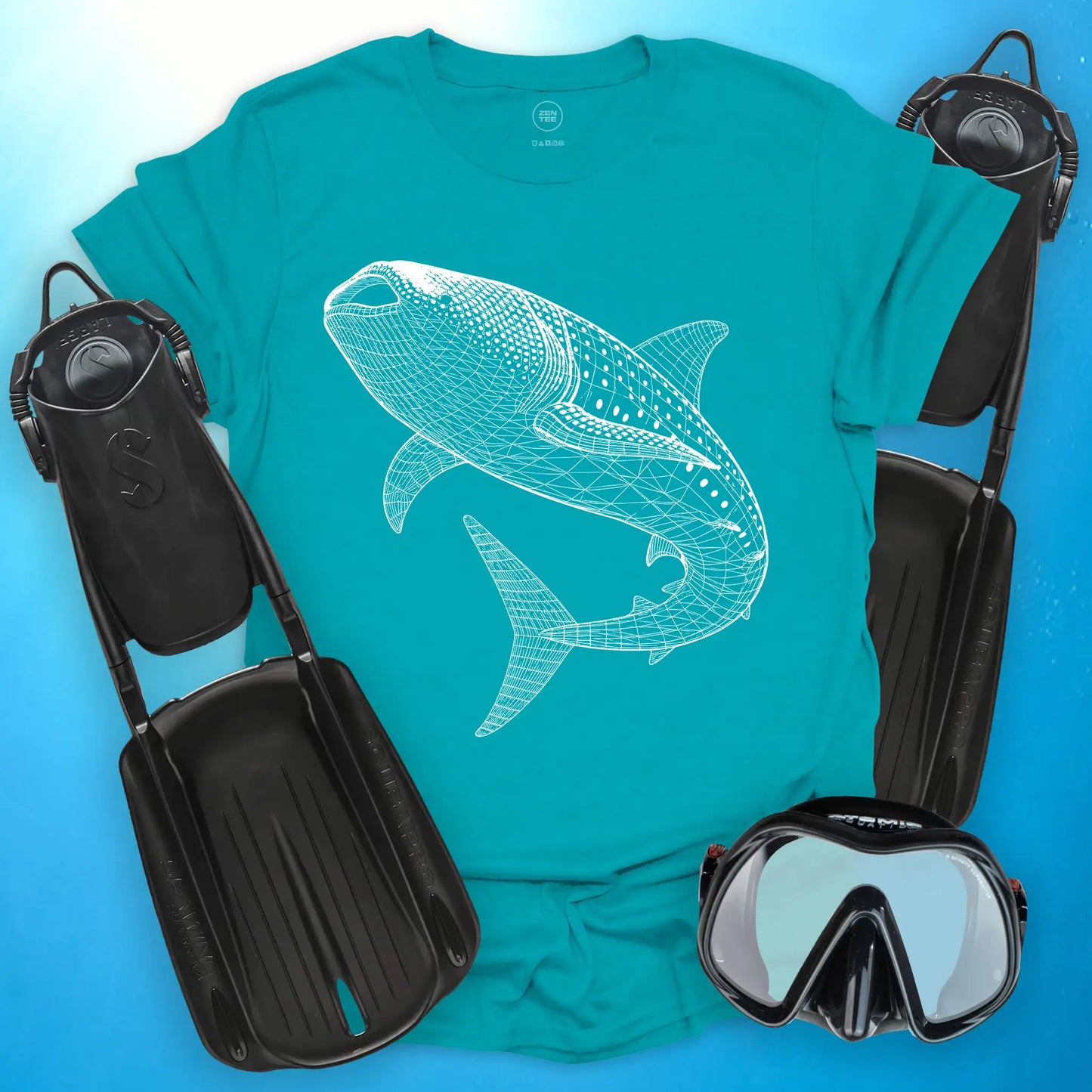 Whale Shark Wireframe T-Shirt