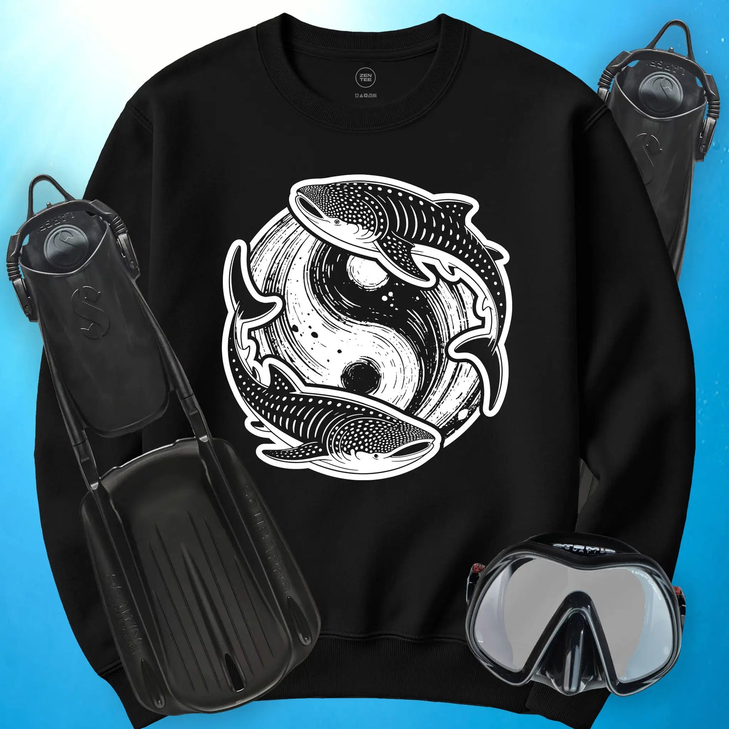 Whale Shark Yin Yang Sweatshirt