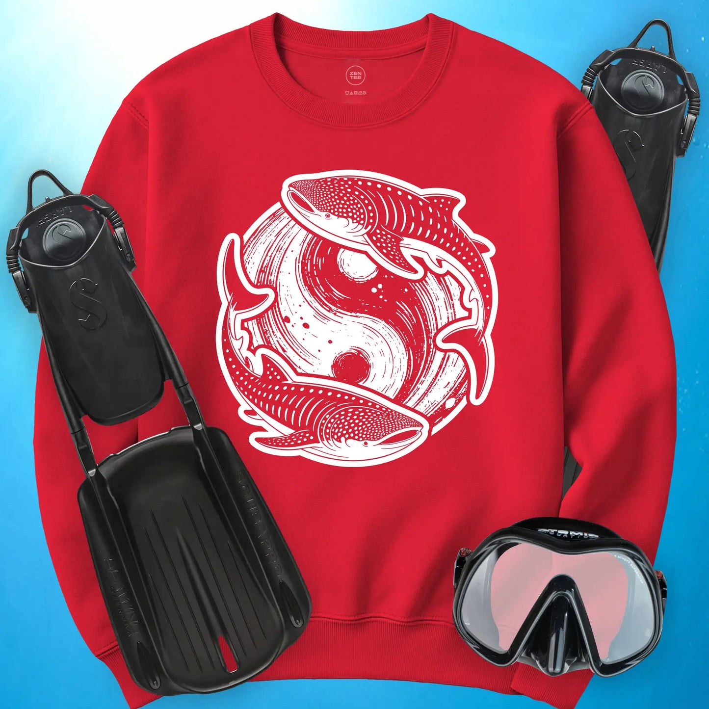 Whale Shark Yin Yang Sweatshirt