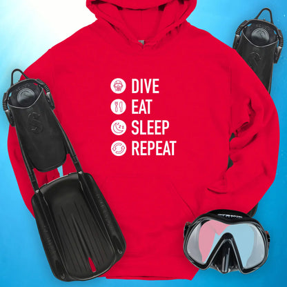 Dive. Eat. Sleep. Repeat Hoodie