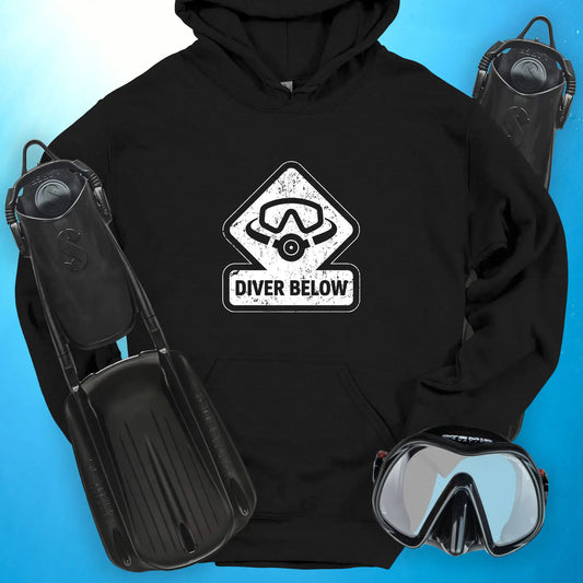 Diver Below Vintage Hoodie