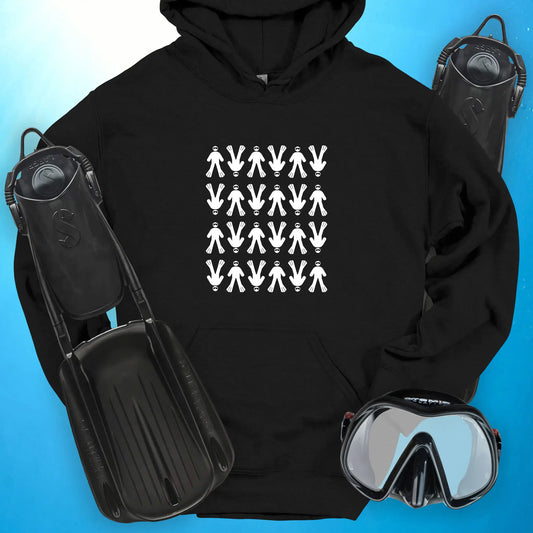 Diver Icon Pattern Hoodie
