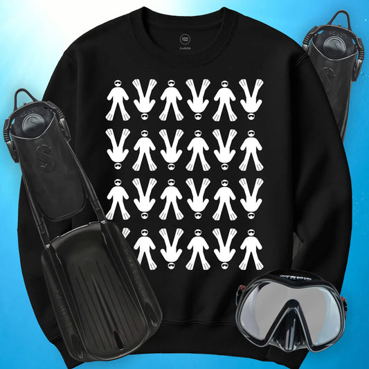 Diver Icon Pattern Sweatshirt