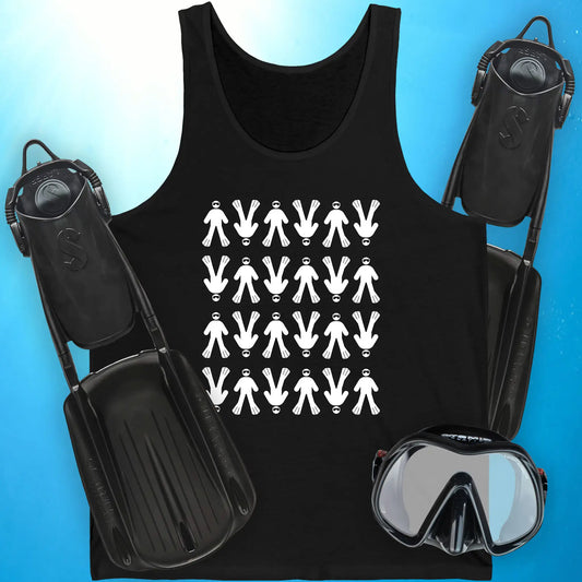 Diver Icon Pattern Tank Top