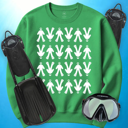 Diver Icon Pattern Sweatshirt