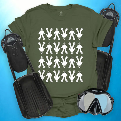 Diver Icon Pattern T-Shirt
