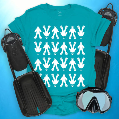 Diver Icon Pattern T-Shirt