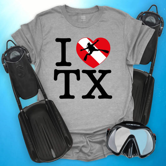 I Love Texas Diving T-Shirt