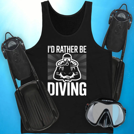 I'd Rather Be Diving Tank Top