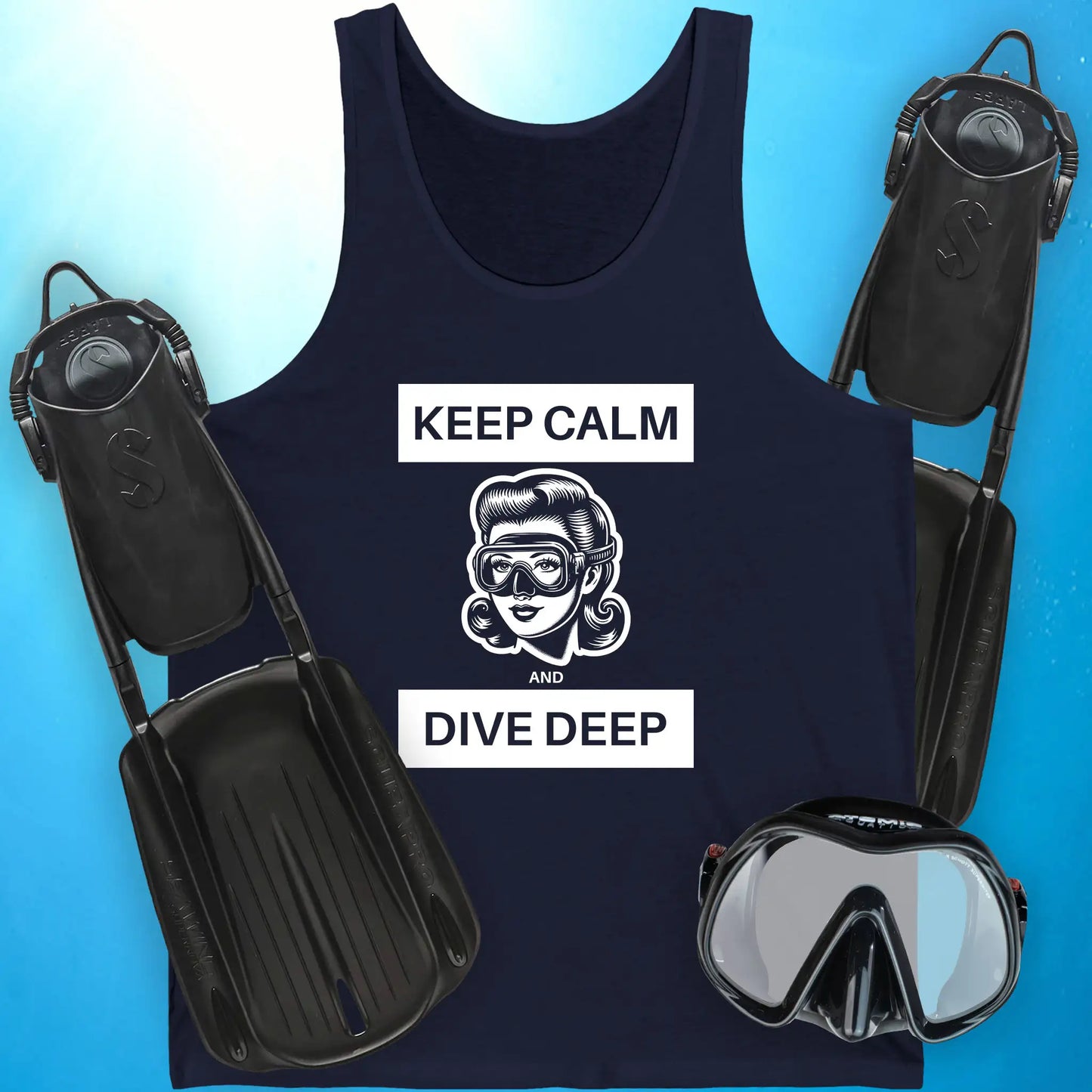 Keep Calm and Dive Deep Tank Top