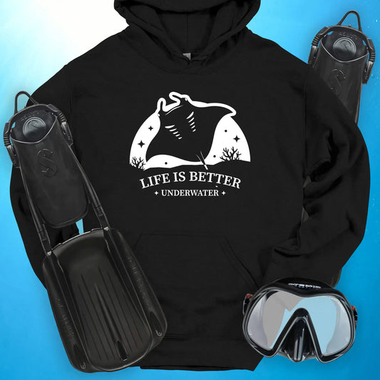 Life is Better - Manta Ray Hoodie