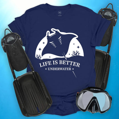 Life Is Better – Manta Ray T-Shirt