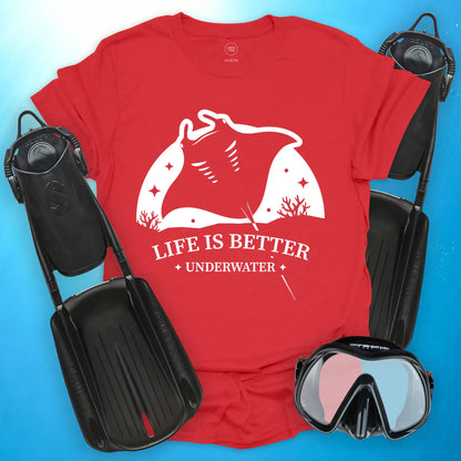 Life Is Better – Manta Ray T-Shirt