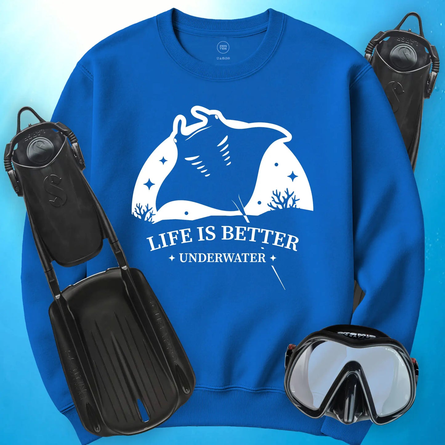 Life is Better - Manta Ray Sweatshirt