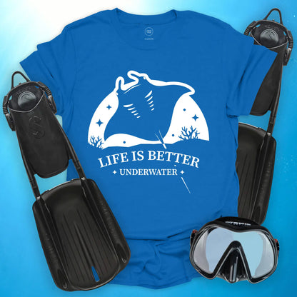 Life Is Better – Manta Ray T-Shirt