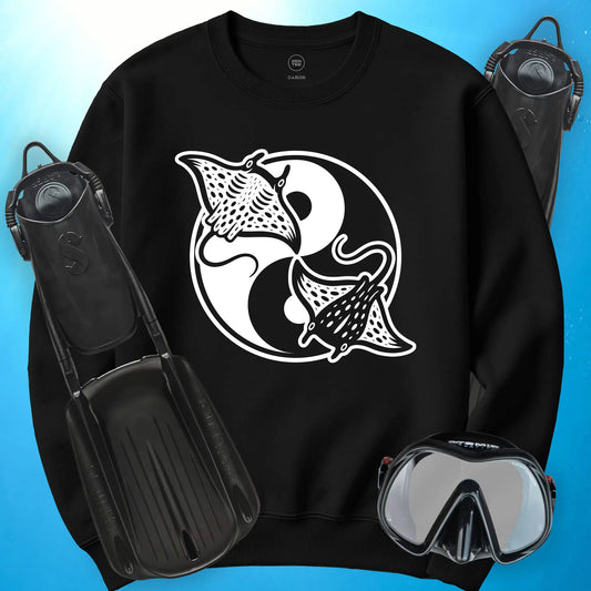 Manta Ray Yin Yang Sweatshirt