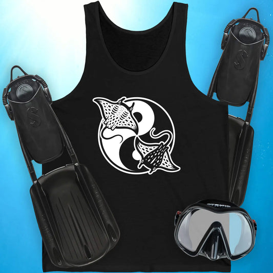 Manta Ray Yin Yang Tank Top