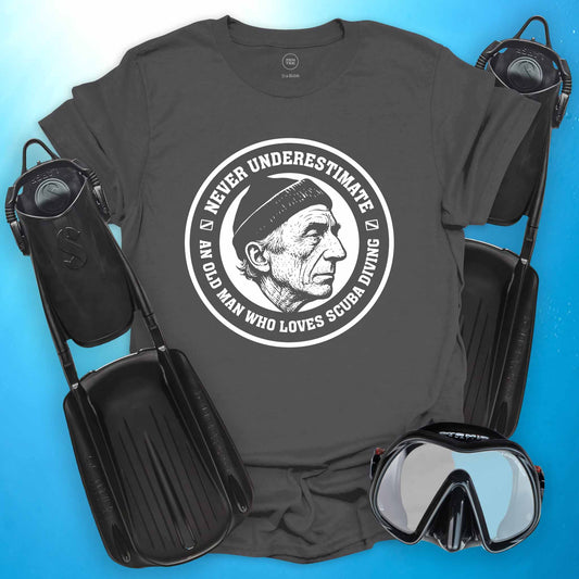 Never Underestimate and Old Man T-shirt
