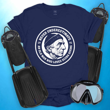 Never Underestimate and Old Man T-shirt
