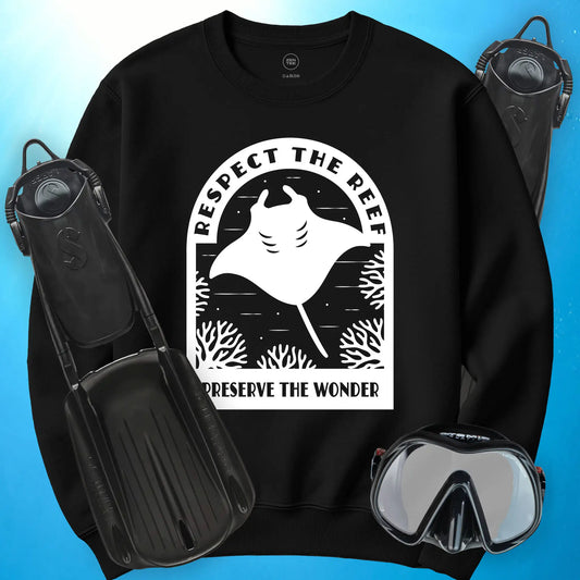 Respect The Reef - Manta Ray Sweatshirt