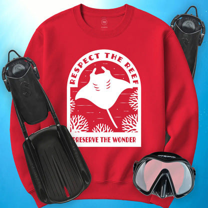Respect The Reef - Manta Ray Sweatshirt