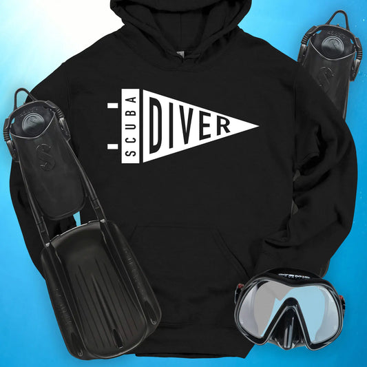 Scuba Diver Pennant Hoodie