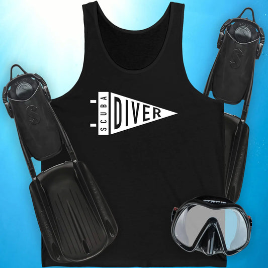 Scuba Diver Pennant Tank Top