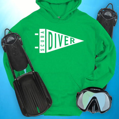 Scuba Diver Pennant Hoodie